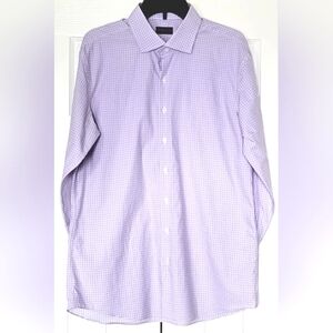 Proper Cloth men's Cotton Button Down Shirt Purple Plaid Long Sleeve Size M